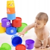 Polecamy - Nauka Cyfr i Kolorów Edukacyjna Sensoryczna Piramida Montessori Wieża Kubeczki Do Wody Foremki do Piasku